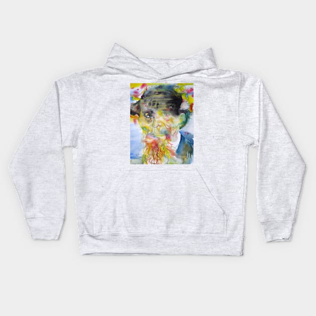 CHARLES DICKENS - watercolor portrait .1 Kids Hoodie by lautir